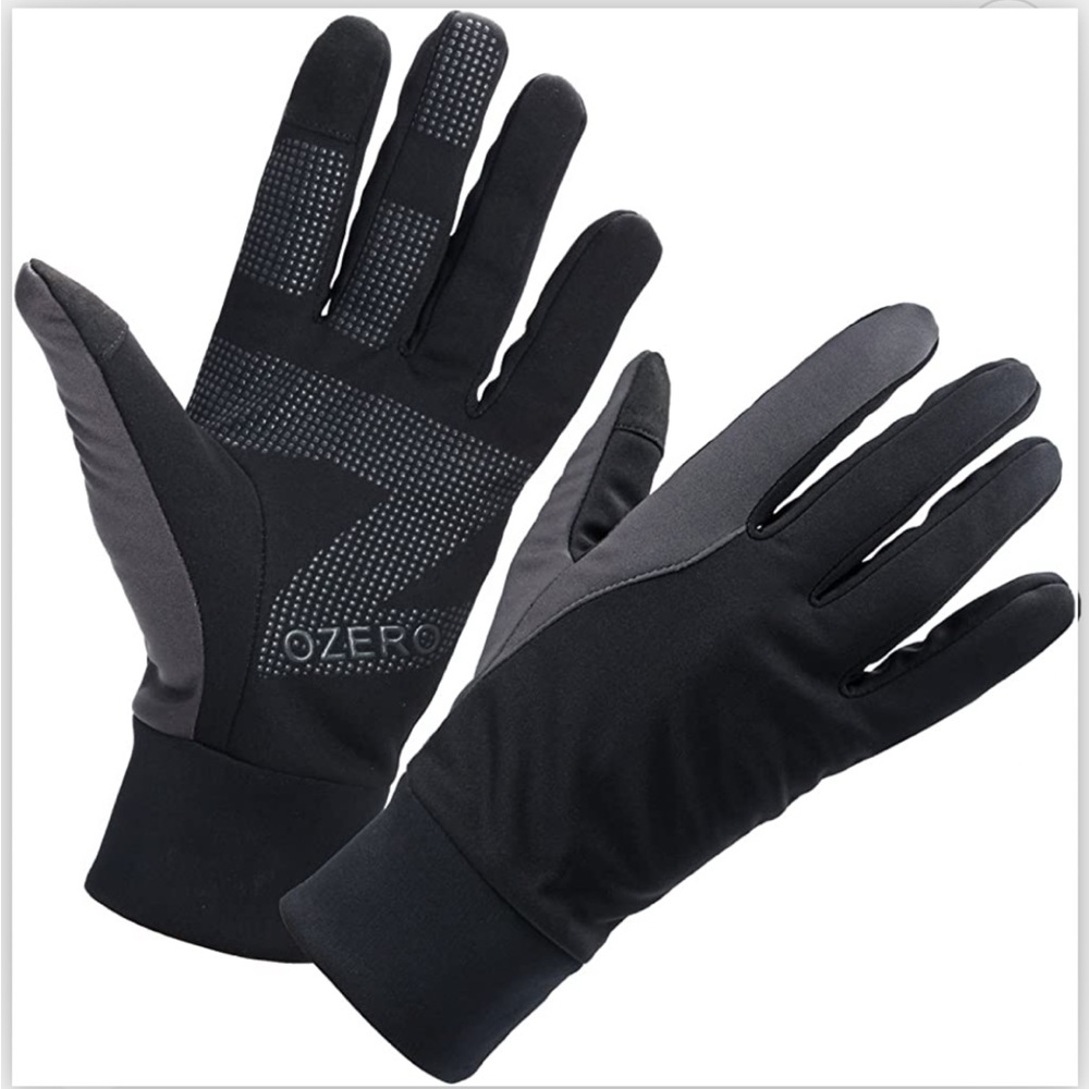 OZERO Winter Gloves Touch Screen Water Resistant Anti Slip in Black - Men’s XL